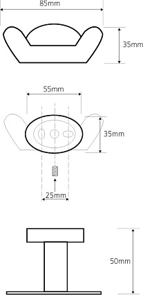 Крючок Bemeta Oval 118406031 двойной