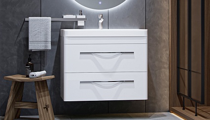 Мебель для ванной Velvex Jill 80 см белый матовый