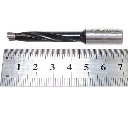 Сверло присадочное усиленное "глухое" (7x70 мм; S=10x20 мм; RH) ROTIS 412.0770R