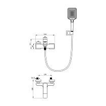 Смеситель для ванны Oliveeka D-Line OL-639003A-BG золото матовое