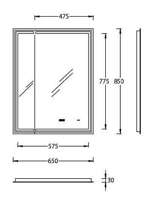 Мебель для ванной Kerama Marazzi Tecnologica M 65 см 2 ящика, серый