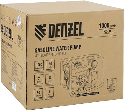 Бензиновая мотопомпа для чистой воды Denzel PX-80 99202