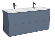 Тумба с раковиной ЗОВ Дион 120 см серо-синий