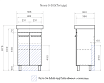 Тумба с раковиной Vigo Nova 50 см (под раковину Тигода) с полками