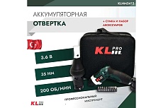 Отвертка аккумуляторная (3,6 В / 1,5 Ач) 11966 KLPRO KLNM3413