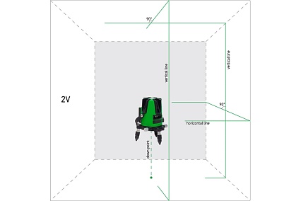 Лазерный уровень ADA 3D Liner 2V Green А00532