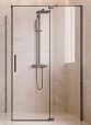 Душевой уголок Vincea Экстенза (Extenza) VSR-4EX101110CLGM 100/110x100 вороненая сталь, прозрачное
