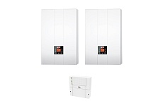 Газовый настенный конденсационный котёл Wolf FGB-28 2 шт. с КМ-2 набор Каскад K8614804002