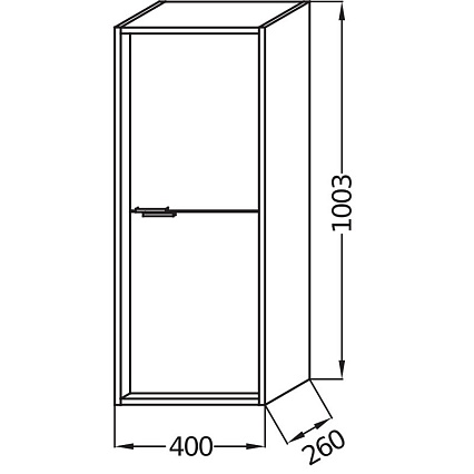 Шкаф пенал Jacob Delafon Vivienne 40 см, белый блестящий (эмаль), EB1665-J5-J5