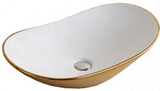 Раковина CeramaLux NC 7811AJW 61.5 см золото/белый