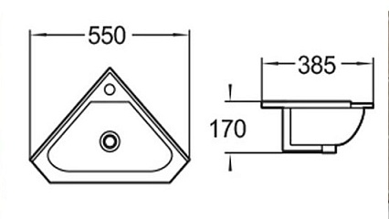 Раковина WeltWasser WW AISBACH 7012 GL-WT 55 см, 10000008681 белый глянец