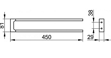 Полотенцедержатель Keuco Edition 11 11118010000 двойной хром