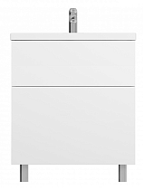 Тумба с раковиной Am.Pm Gem 75 см напольная 2 ящика белый