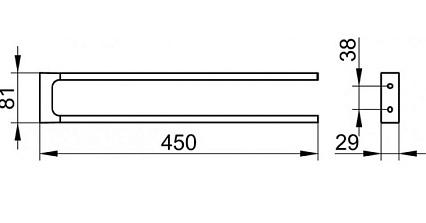 Полотенцедержатель Keuco Edition 11 11118010000 двойной хром
