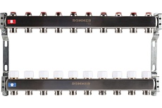 Коллектор из нержавеющей стали Rommer без расходомеров, 10 выходов Rms-3200-000010 RG0091LAMPEB7C
