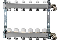 Коллекторная группа из нержавеющей стали ColSys 805R 6 выходов, с отсечными, термостатическими и дренажными клапанами 1805R22506