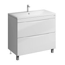 Тумба с раковиной Grossman Виста 90 см напольная, белый глянец