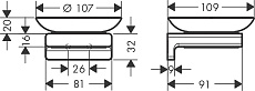 Мыльница Hansgrohe AddStoris 41746140 шлифованная бронза