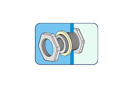 Отвод (врезка) для резервуаров с заглушкой VIVALDO пластик 3/4"(3шт) нар шг ШГ222222