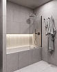 Шторка для ванны Timo TC-60/03C-8 60x140 прозрачное, черный