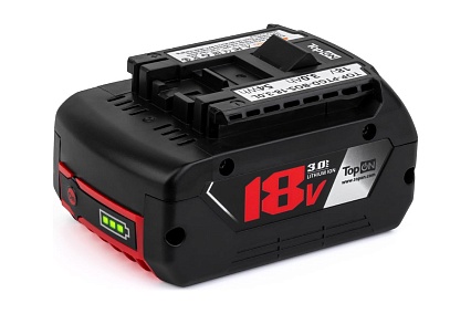 Аккумулятор для BOSCH 18V 3.0AH (LI-ION) LED PN: 2 607 336 170 Topon TOP-PTGD-BOS-18-3.0L