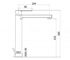 Смеситель для раковины Cezares OVEST-LSM1-A-BIO белый