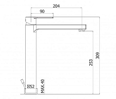 Смеситель для раковины Cezares OVEST-LSM1-A-BIO белый