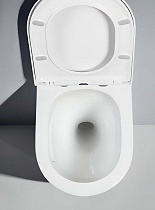 Подвесной унитаз SET Aquatek Либерти-012 4в1, кнопка черный матовый