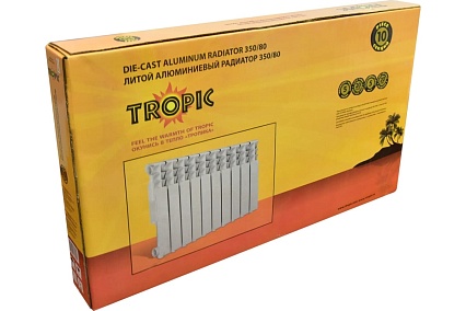 Радиатор Tropic 350x80, алюминиевый, 10 секций 7601.047