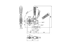 Прижим вертикальный со стопорной рукояткой KUKAMET B212-4-L