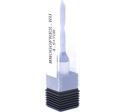 Сверло присадочное сквозное усиленное KJ1-V40204R (4.5х70 мм; хв-к 10 мм; правое вращение) МНОГОФРЕЗ 6568