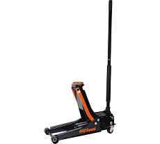 Домкрат гидравлический подкатной AV Steel 3т низкопрофильный, 75-505мм, 2 штока, быстрый подъем AV-951103