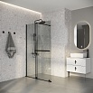 Душевая перегородка Niagara Nova NG-671-12BLACK 120x200 прозрачная, профиль черный матовый