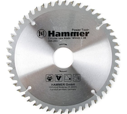 Диск пильный по ламинату Flex 205-203 CSB PL (165х30/20 мм; Z-48) Hammer 30674