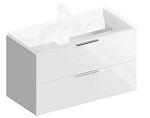 Тумба под раковину Kerama Marazzi Piano 95 см белый глянцевый PI.F.95\WHT