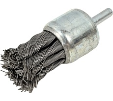 Щетка для дрели концевая 30 мм, со шпилькой, крученая проволока BARTEX 265906