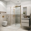 Душевая дверь Grossman Classic 130x195 прозрачное, золото сатин 100.K33.04.130.32.00