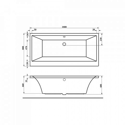 Акриловая ванна Alba Spa Kero 180x80 белый ВПР0370000100