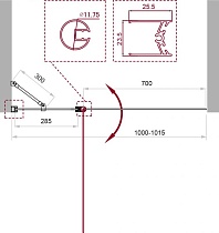 Шторка для ванны BelBagno UNO-V-11-100/150-C-NERO 100x150 прозрачная, черный