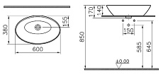 Раковина VitrA Geo 60 4423B003-0016