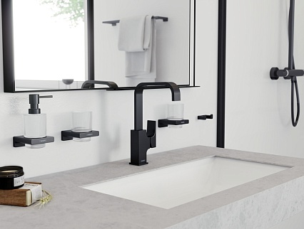 Смеситель для раковины Hansgrohe Metropol 32511670 с донным клапаном, матовый черный