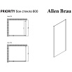 Боковая стенка Allen Brau Priority 80x200 см 3.31015.BBA прозрачная, черный браш