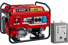 Бензиновый генератор с автозапуском Зубр 5500 Вт СБА-5500