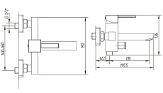 Смеситель для ванны Migliore Kvant ML.KVT-2702.CR с душем