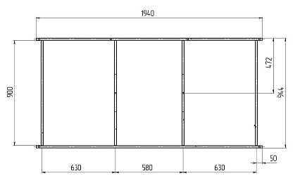 Каркас Marka One 200x100 универсальный