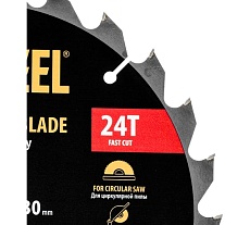 Пильный диск по дереву Denzel 250x30 мм, 24 зубьев 733567