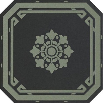 Керамогранит Ceramiche Grazia Old England Ottagono Black Bath 20x20 см, OEODB4