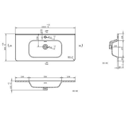 Тумба с раковиной AQUAme S4 100 см