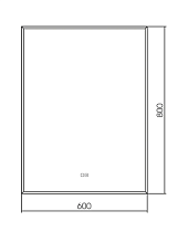Зеркало AQUAme AQM9103 60x80 см подсветка, антипар