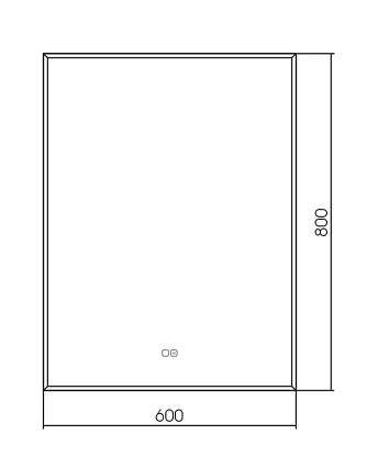 Зеркало AQUAme AQM9103 60x80 см подсветка, антипар